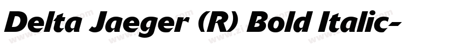 Delta Jaeger (R) Bold Italic字体转换